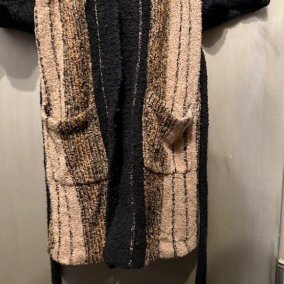 Vintage Boho 1970’s Striped Hooded Duster Cardigan - Picture 5 of 16